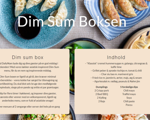 Dim Sum menu som Dailynam.dk